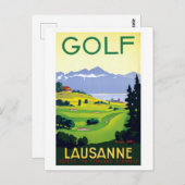  Golf Lausanne Zwitserland Reis Briefkaart (Voorkant / Achterkant)
