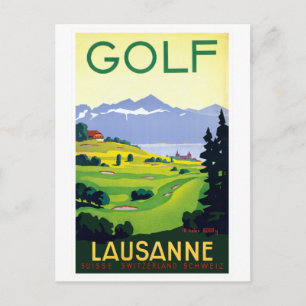 Golf Lausanne Zwitserland Reis Briefkaart