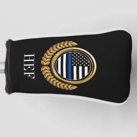 Golf Law Enforcement Politie Monogram Golfheadcover (Voorkant)
