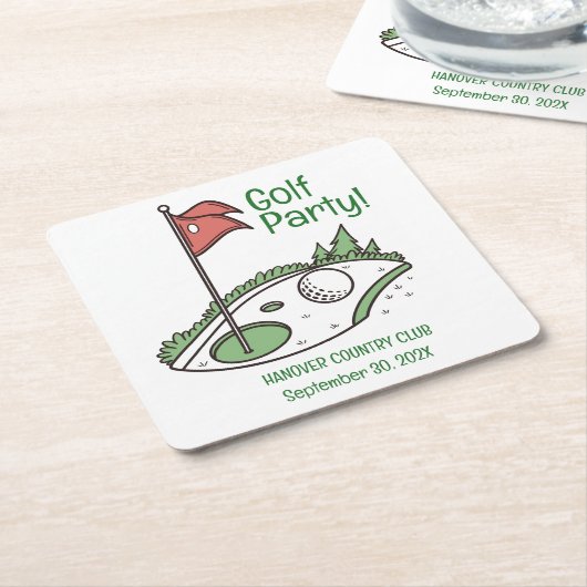 Golf League Party Onderzetter (Schuin)