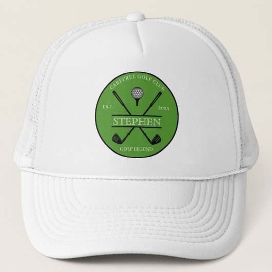Golf Legend Cross Club Groen Trucker Pet (Voorkant)