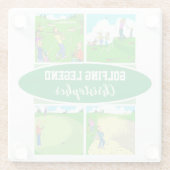 Golf Legend met 4 Funny Cartoons Golf Glazen Onderzetter (Achterkant)