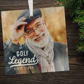 Golf Legend sinds geboorte Funny Modern  Glas Ornament