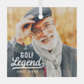 Golf Legend sinds geboorte Funny Modern  Glas Ornament (Voorkant)