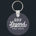 Golf Legend sinds geboorte Funny Modern  Sleutelhanger<br><div class="desc">Design bestaat uit  typografie - grappig Humoureus - Golf Legend Since Birth.</div>