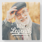 Golf Legend sinds geboorte Funny Modern  Stenen Onderzetter (Voorkant)