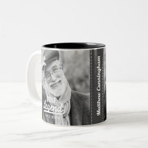 Golf Legend sinds geboorte Funny Modern  Tweekleurige Koffiemok