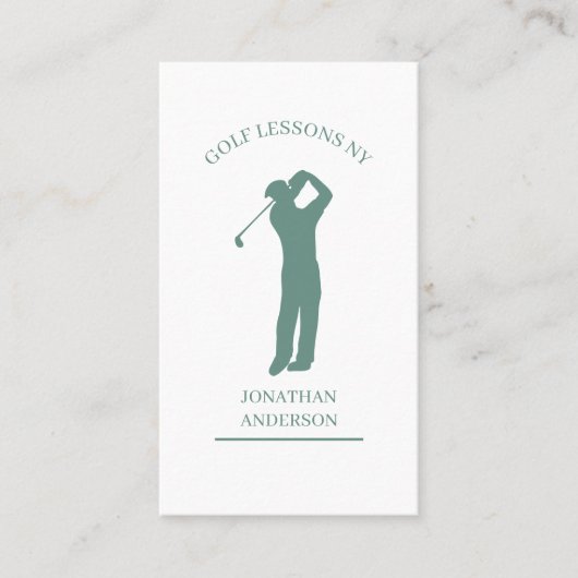 Golf Lehrer Grau Grün Visitekaartje (Voorkant)