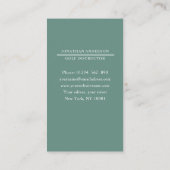 Golf Lehrer  Grau-Grün Weiß Visitekaartje (Achterkant)