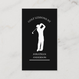 Golf Lehrer  Schwarz Weiß Visitekaartje