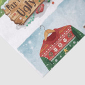 Golf Lelijke Trui Kerstfeest met Kerstman Tissuepapier (Detail)
