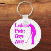 Golf Lesbians Prefereren jongens weg LPGA Sleutelhanger (Voorkant)