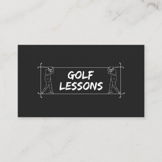Golf Lessen Leraar Instructeur Coach Instructie Visitekaartje (Voorkant)