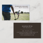 Golf Lesson, Golf Club, Golfer, Golf Coach Visitekaartje (Voorkant / Achterkant)