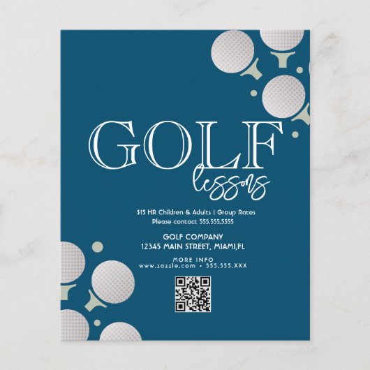 Golf Lessons Adult Children Business Flyers (Voorkant)