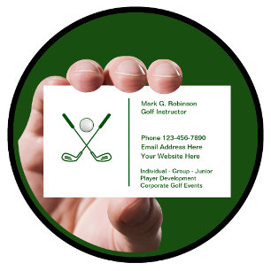Golf Lessons Logo Design Visitekaartje