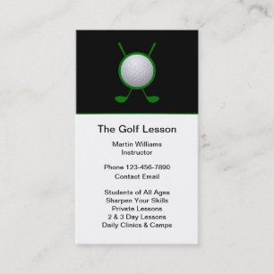 Golf Lessons Verticale Visitekaartjes