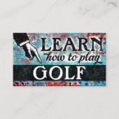 Golf Lessons-Visitekaartjes - Blauw Rood Visitekaartje (Voorkant)
