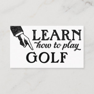 Golf Lessons-Visitekaartjes - Koel-Vintage Visitekaartje
