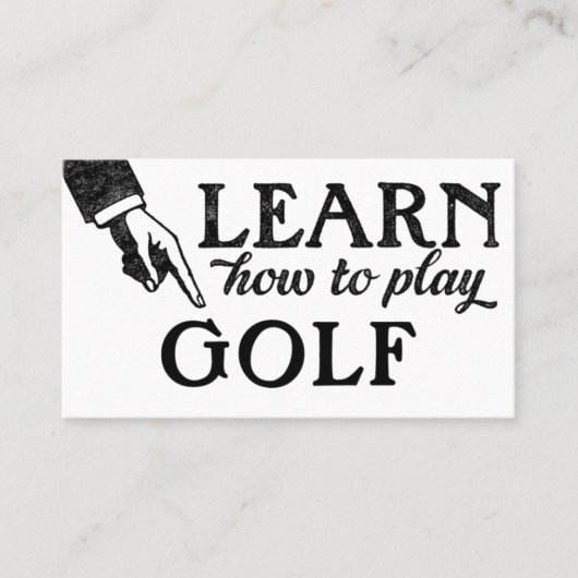 Golf Lessons-Visitekaartjes - Koel-Vintage Visitekaartje (Voorkant)