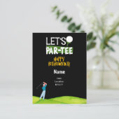 Golf Let Par-t-shirt voor uitnodiging van golfer P (Staand voorkant)