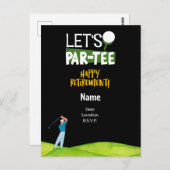 Golf Let Par-t-shirt voor uitnodiging van golfer P (Voorkant / Achterkant)