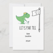 Golf Let’s Par t-shirt 1e Verjaardag Dinosaur golf Kaart (Voorkant)