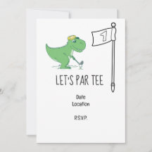 Golf Let’s Par t-shirt 1e Verjaardag Dinosaur golf