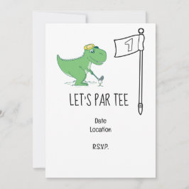 Golf Let’s Par t-shirt 1e Verjaardag Dinosaur golf Kaart