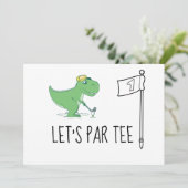 Golf Let’s Par t-shirt 1e Verjaardag Dinosaur golf Kaart (Staand voorkant)