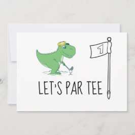 Golf Let’s Par t-shirt 1e Verjaardag Dinosaur golf Kaart