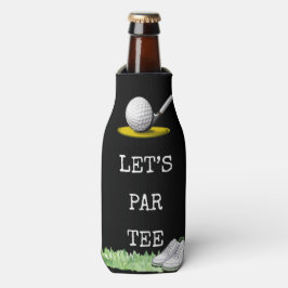 Golf Let’s Par t-shirt golfbal op t-shirt en schoe Flesjeskoeler