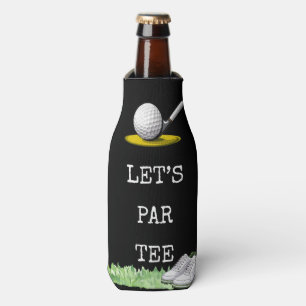 Golf Let’s Par t-shirt golfbal op t-shirt en schoe Flesjeskoeler