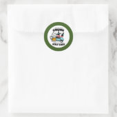 Golf Let’s Par t-shirt met golfkar Ronde Sticker (Tas)