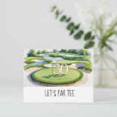 Golf Let’s Par tee 30e verjaardag voor golfer fee Briefkaart (Staand voorkant)