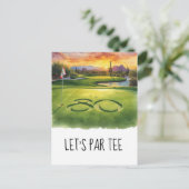 Golf Let’s Par tee 80ste Verjaardagsfeestje Briefkaart (Staand voorkant)