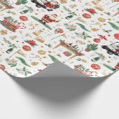 Golf “Let’s Par-Tee” Christmas Party Pattern Cadeaupapier (Hoek)