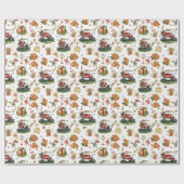 Golf “Let’s Par-Tee” Christmas Party Pattern Cadeaupapier (Vlak)