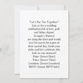 Golf Let’s Par tee for cat lovers WEDDING Kaart (Achterkant)