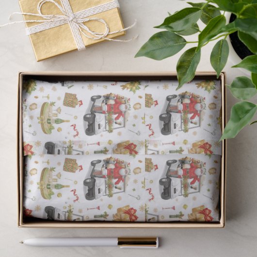 Golf “Let’s Par-Tee” Kerstfeest Patroon Tissuepapier (Geschenk)