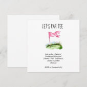 Golf Let’s Par tee met golfvlag op groen  Kaart (Voorkant / Achterkant)