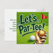Golf Let’s Par-Tee Minigolf Feestje Kaart (Voorkant / Achterkant)