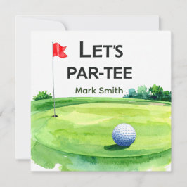 Golf Let’s Par-Tee Putting Green Feestje Kaart