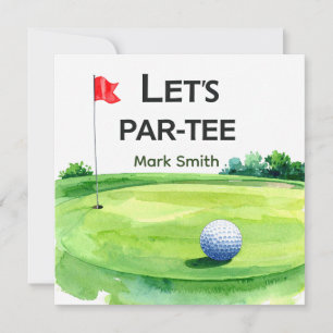 Golf Let’s Par-Tee Putting Green Feestje Kaart