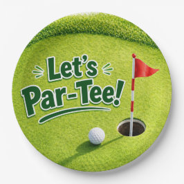 Golf Let’s Par-Tee Putting Green Feestje Papieren Bordje