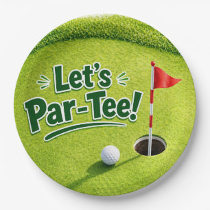 Golf Let’s Par-Tee Putting Green Feestje Papieren Bordje