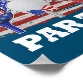 Golf Lets Par American Flag Independence Golf 4th Poster (Hoek)