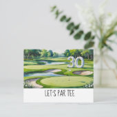 Golf Let's Par t-shirt 30e verjaardag voor golfer Briefkaart (Staand voorkant)