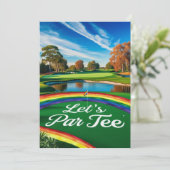 Golf Let's Par T-shirt De trots voor golfer op de  Kaart (Staand voorkant)