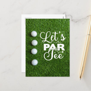 Golf Let's Par T-shirt Feestdagenkaart